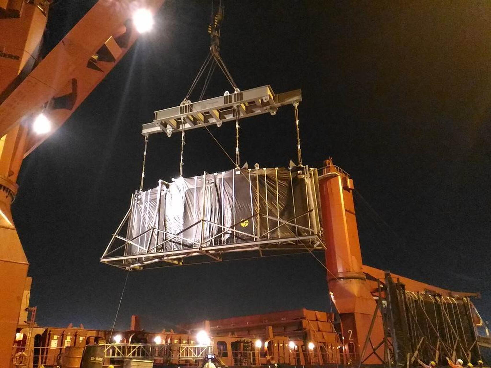 Segments of the cryostat leave India
